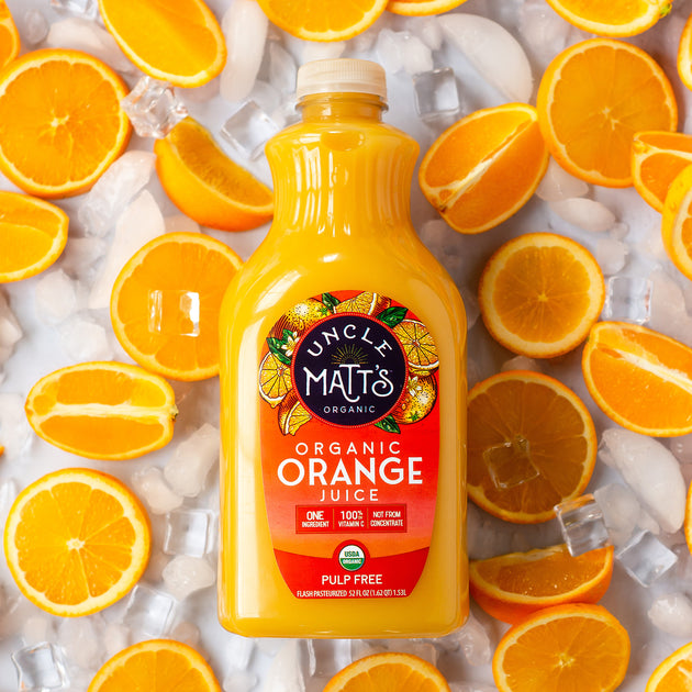 Organic Orange Juice 52oz (4 Bottles) Uncle Matt's Organic