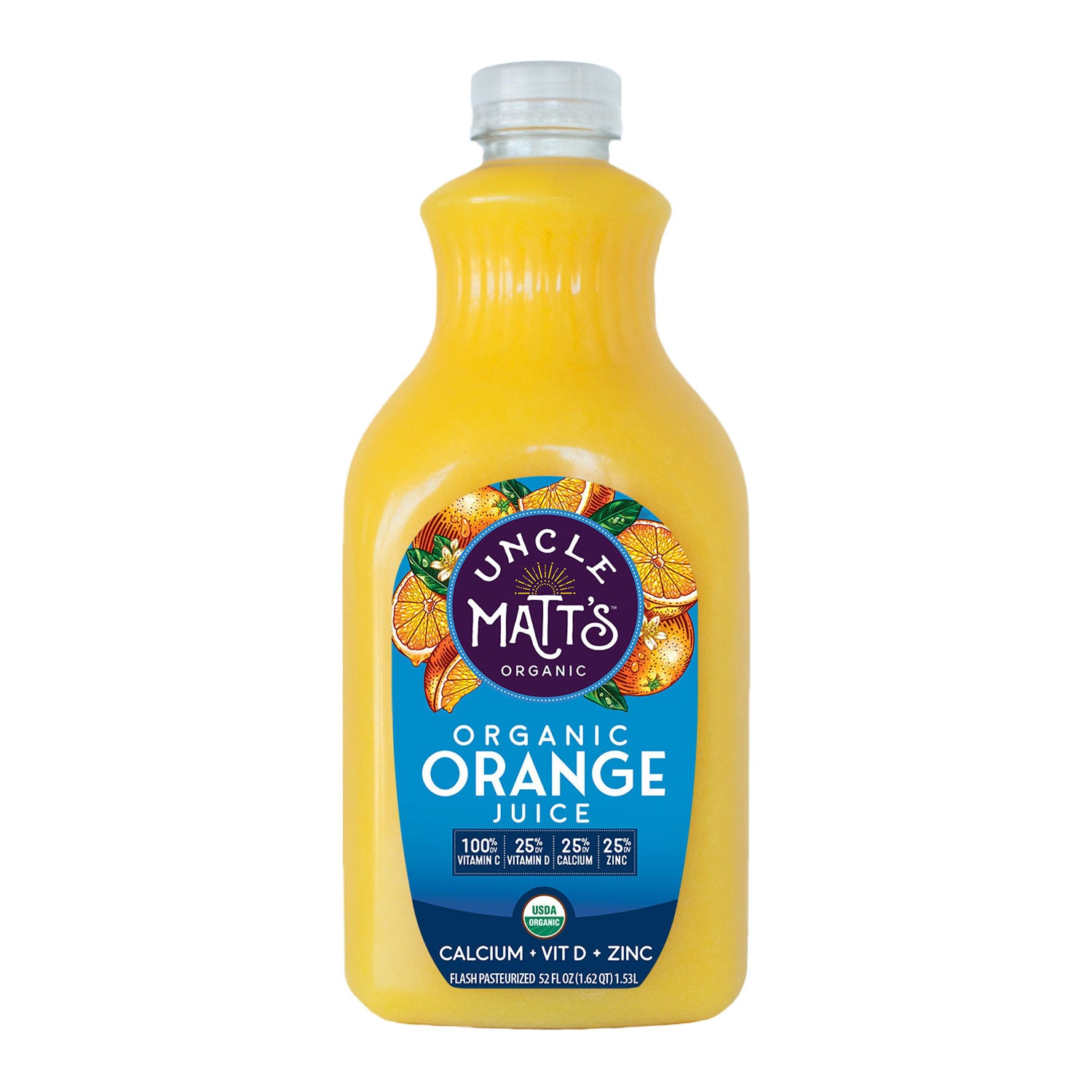 Organic Orange Juice with Calcium, Vitamin D, Zinc 52oz