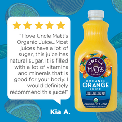 Organic Orange Juice with Calcium - 52oz (4 Bottles)