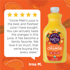 Organic Orange Juice 52oz (4 Bottles)