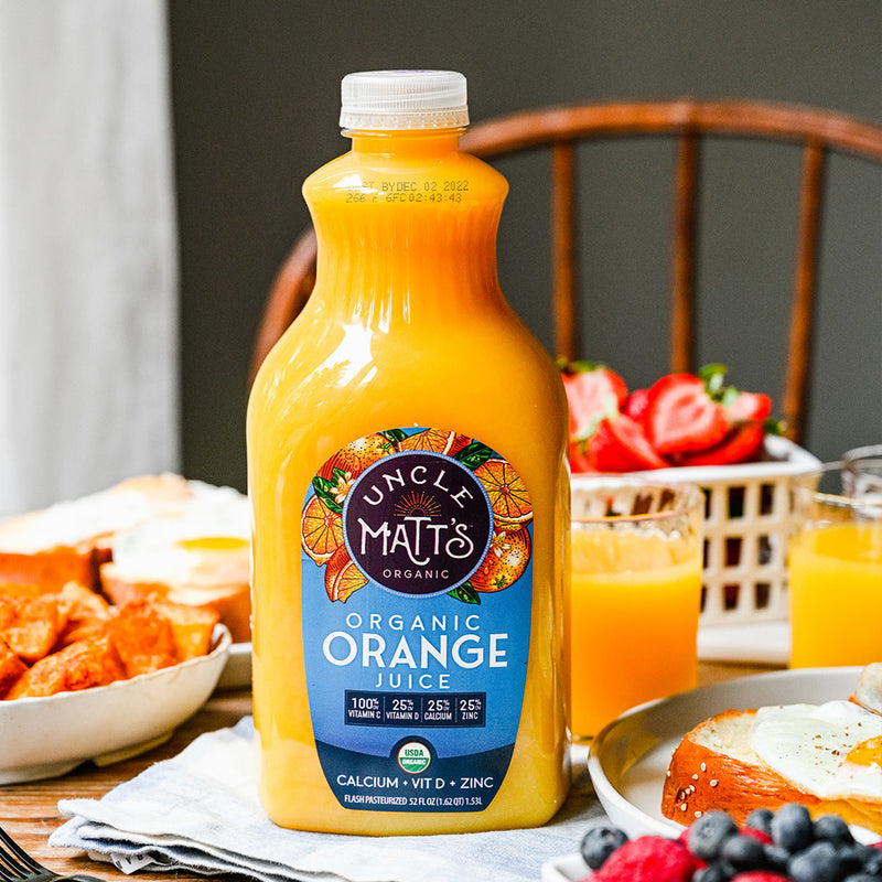 Organic Orange Juice with Calcium - 52oz (4 Bottles)
