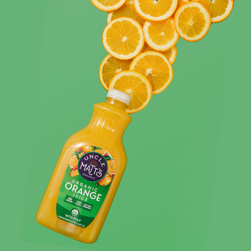 Organic Orange Juice with Pulp - 52oz (4 Bottles)
