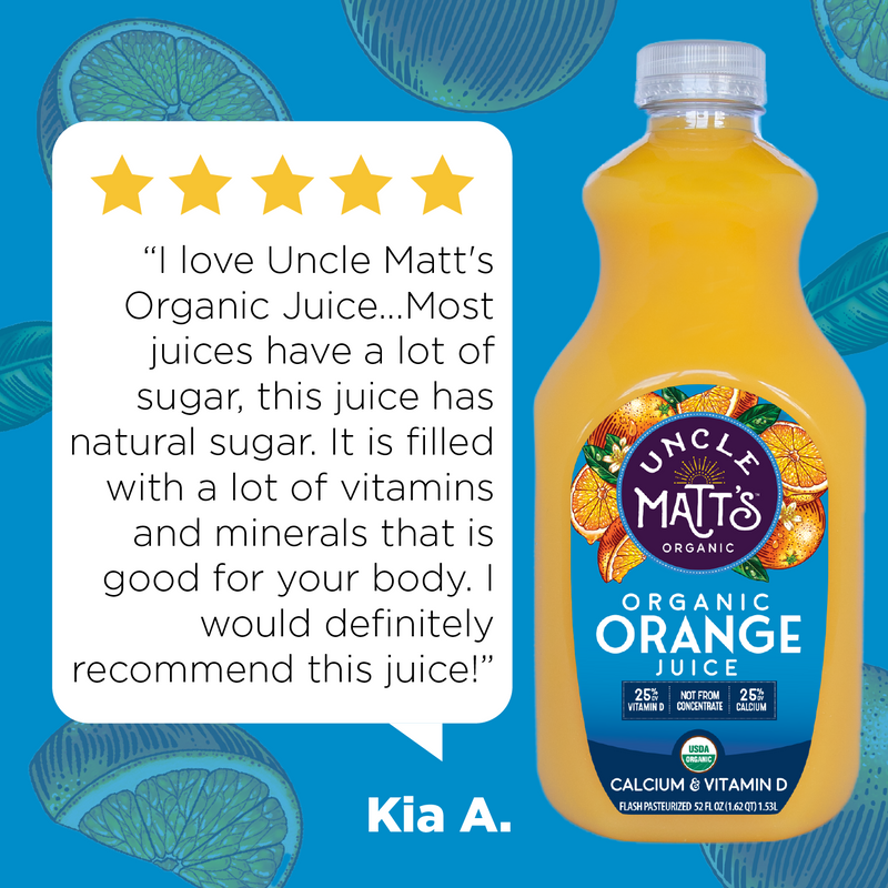 Organic Orange Juice with Calcium, Vitamin D, & Zinc - 52oz