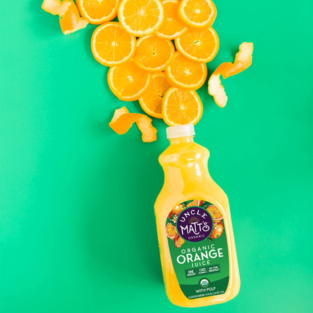 Organic Orange Juice with Pulp 52oz (4 Bottles) Uncle Matt's Organic