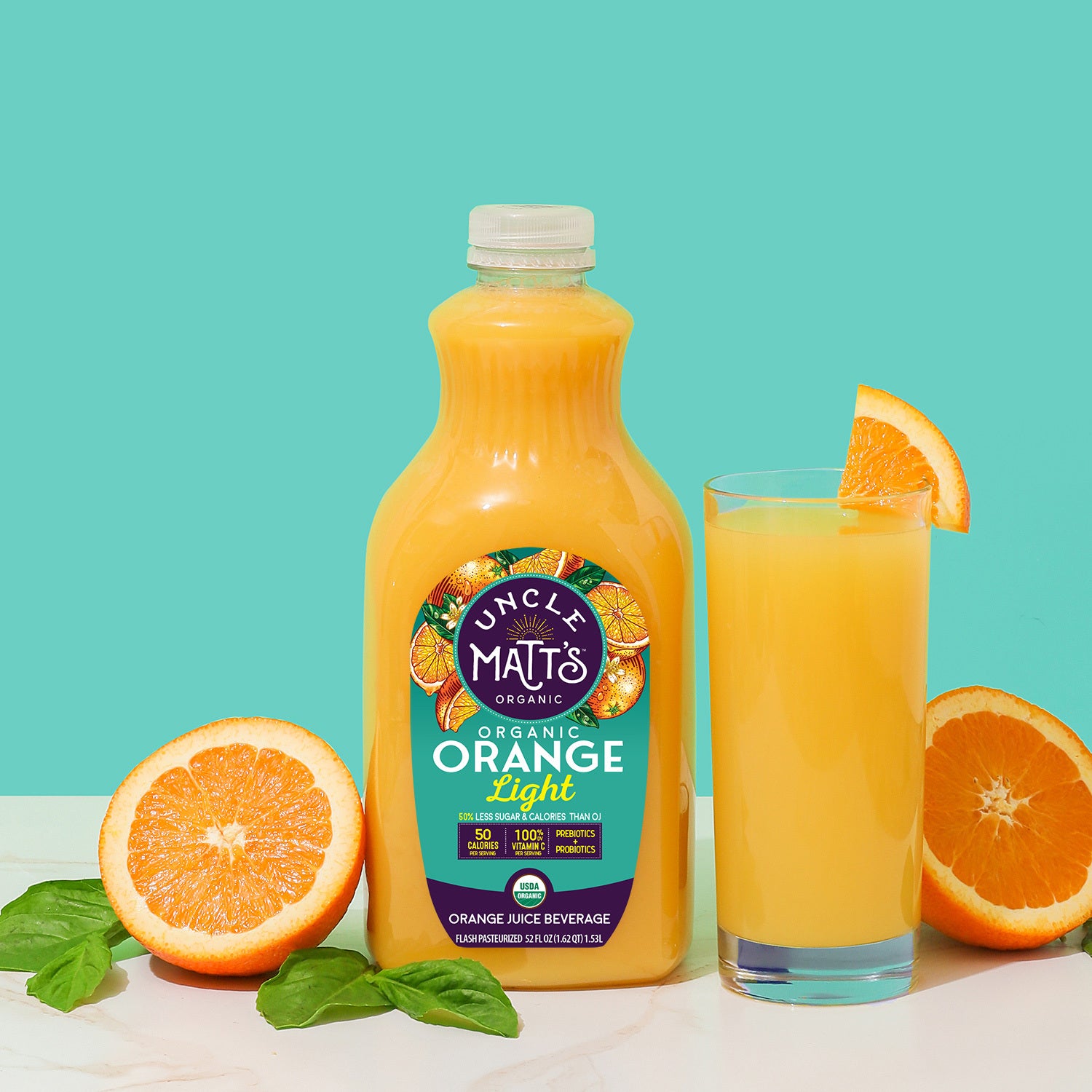 Organic Orange Light 52oz (4 Bottles) | Uncle Matt's Organic