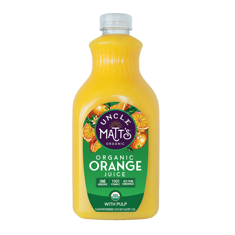 Organic Orange Juice with Pulp - 52oz (4 Bottles)